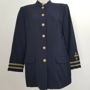 Liz Claiborne Captains Navy Blue Jacket Petite - image 1